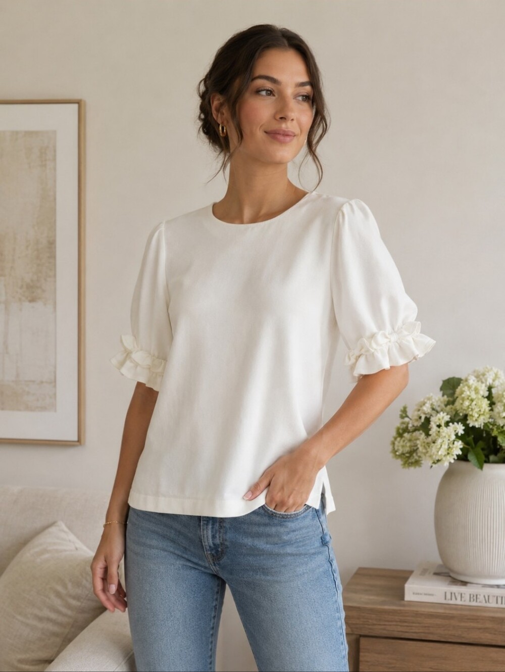 Ted Baker White Blouse Elegant Top